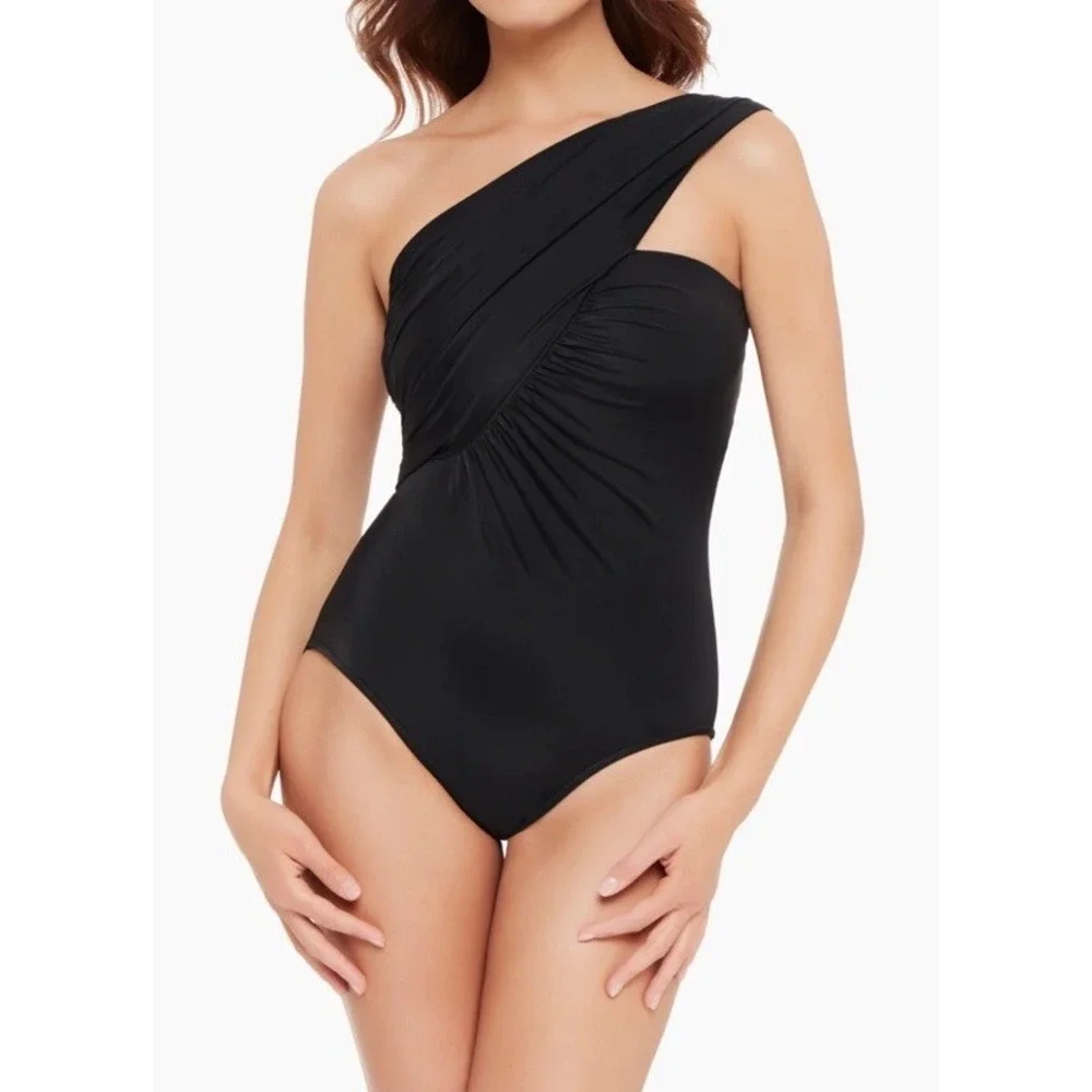 Magicsuit BLACK Solid Goddess Underwire One-Piece Swimsuit, US 16‎